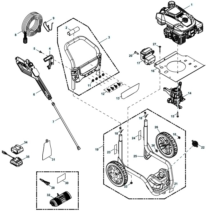 generac 71431 Power Washer repair Parts